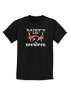 Daddy's Lil Reindeer Girl Childrens Dark T-Shirt-Childrens T-Shirt-TooLoud-Black-X-Small-Davson Sales