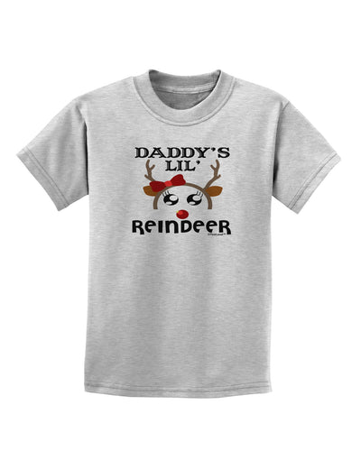 Daddy's Lil Reindeer Girl Childrens T-Shirt-Childrens T-Shirt-TooLoud-AshGray-X-Small-Davson Sales