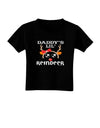 Daddy's Lil Reindeer Girl Toddler T-Shirt Dark-Toddler T-Shirt-TooLoud-Black-2T-Davson Sales