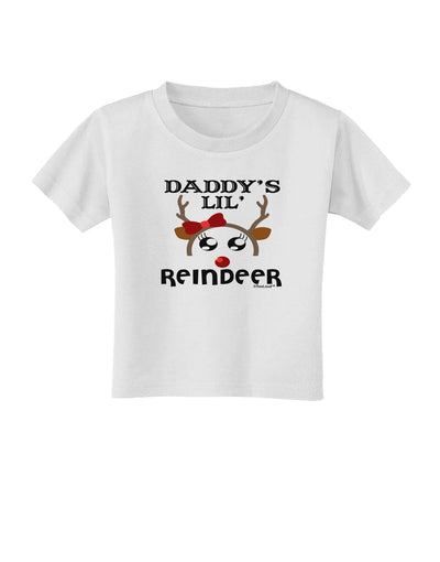 Daddy's Lil Reindeer Girl Toddler T-Shirt-Toddler T-Shirt-TooLoud-White-2T-Davson Sales