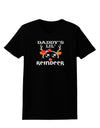 Daddy's Lil Reindeer Girl Womens Dark T-Shirt-TooLoud-Black-X-Small-Davson Sales