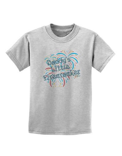 Daddy's Little Firecracker Childrens T-Shirt-Childrens T-Shirt-TooLoud-AshGray-X-Small-Davson Sales