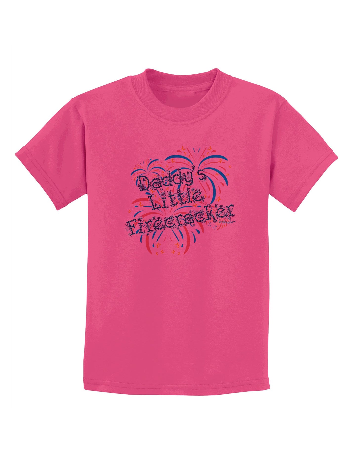 Daddy's Little Firecracker Childrens T-Shirt-Childrens T-Shirt-TooLoud-Sangria-X-Small-Davson Sales
