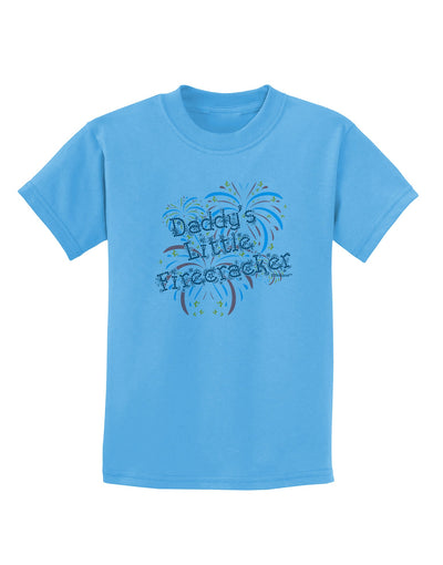 Daddy's Little Firecracker Childrens T-Shirt-Childrens T-Shirt-TooLoud-Aquatic-Blue-X-Small-Davson Sales