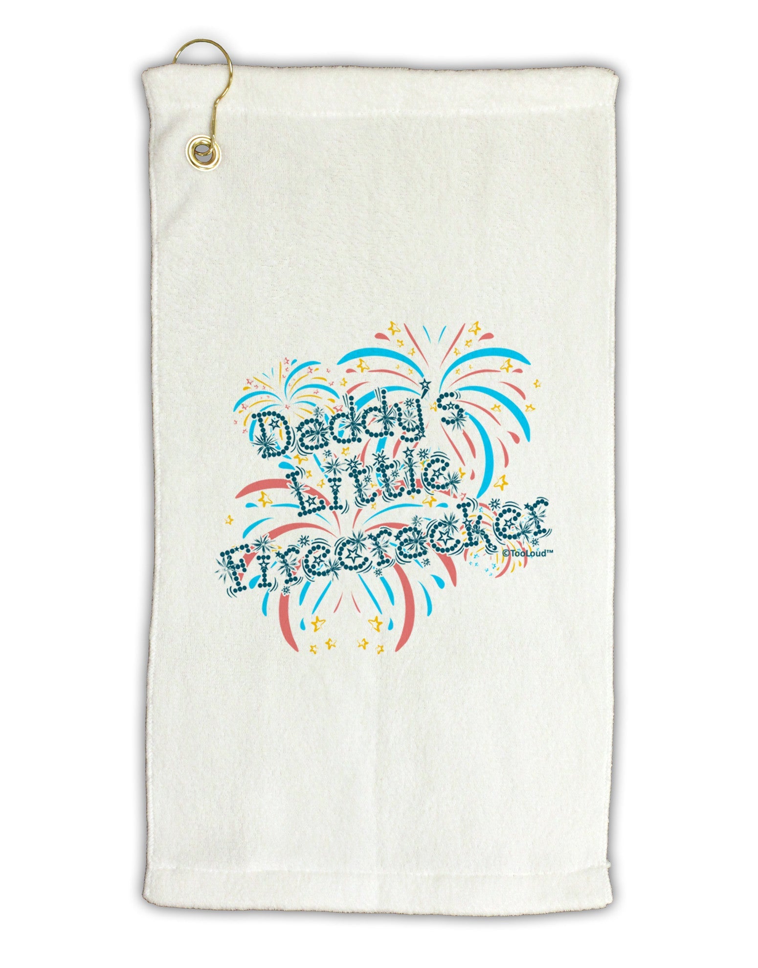 Daddy's Little Firecracker Micro Terry Gromet Golf Towel 16 x 25 inch-Golf Towel-TooLoud-White-Davson Sales