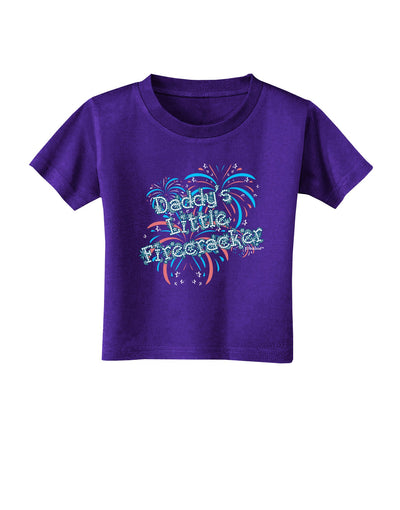 Daddy's Little Firecracker Toddler T-Shirt Dark-Toddler T-Shirt-TooLoud-Purple-2T-Davson Sales