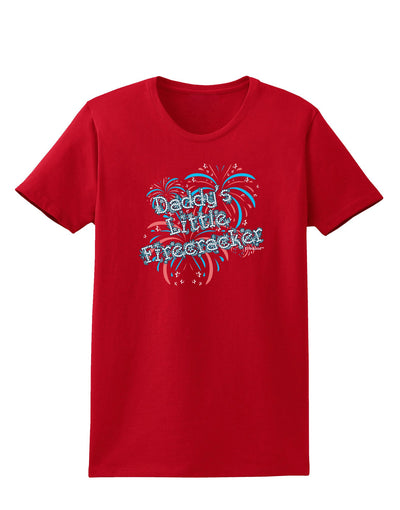 Daddy's Little Firecracker Womens Dark T-Shirt-TooLoud-Red-X-Small-Davson Sales