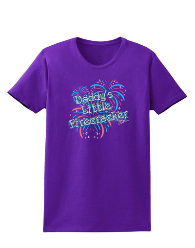 Daddy's Little Firecracker Womens Dark T-Shirt-TooLoud-Purple-X-Small-Davson Sales