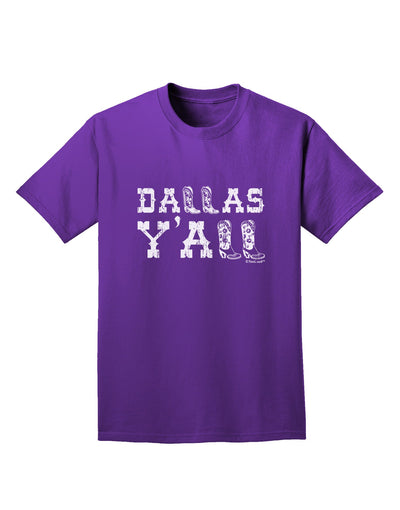 Dallas Y'all - Boots - Texas Pride Adult Dark T-Shirt-Mens T-Shirt-TooLoud-Purple-Small-Davson Sales