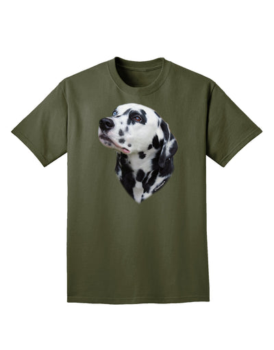 Dalmatian Portrait Adult Dark T-Shirt by TooLoud-Mens T-Shirt-TooLoud-Military-Green-Small-Davson Sales