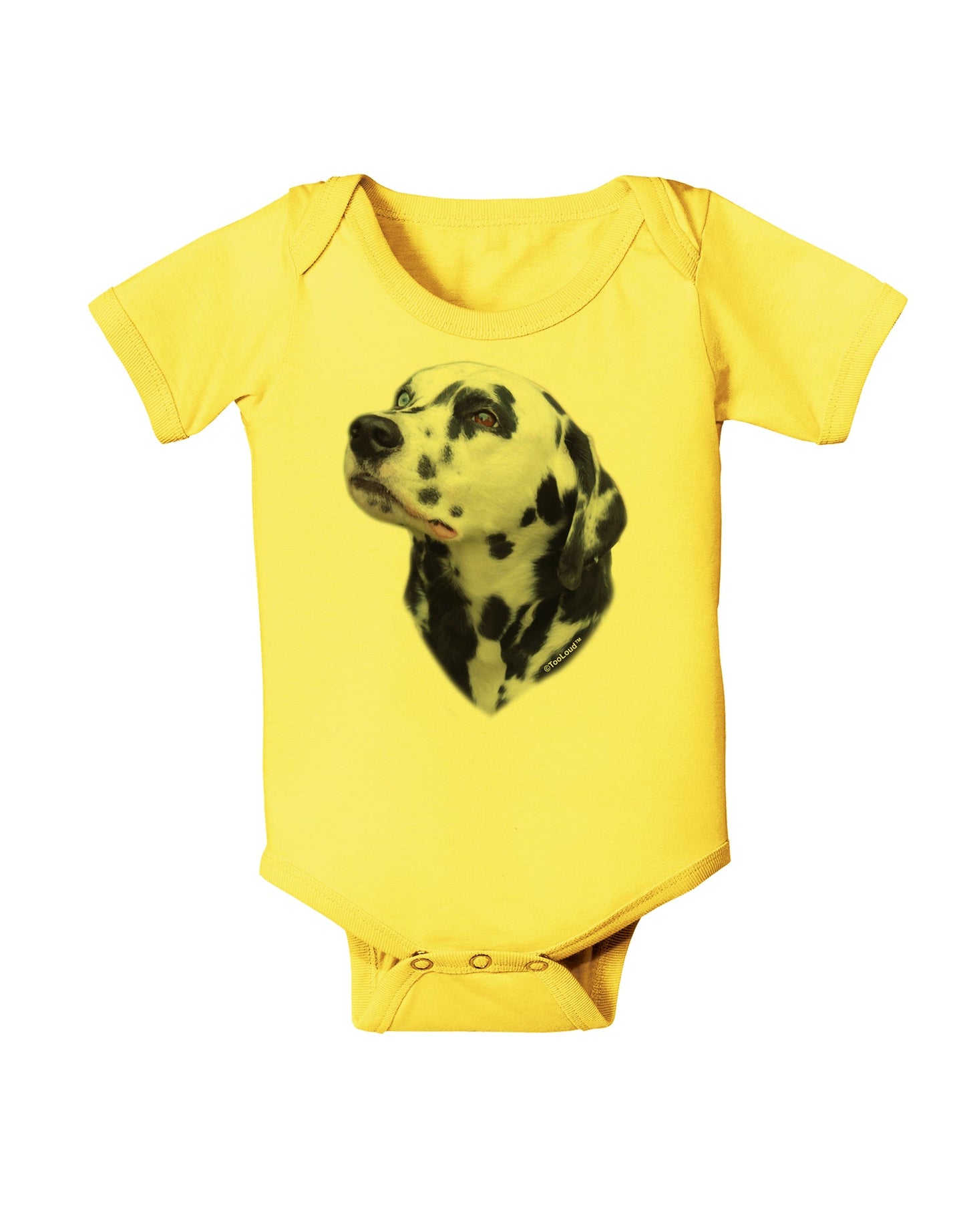 Dalmatian Portrait Baby Romper Bodysuit by TooLoud-Baby Romper-TooLoud-Yellow-06-Months-Davson Sales