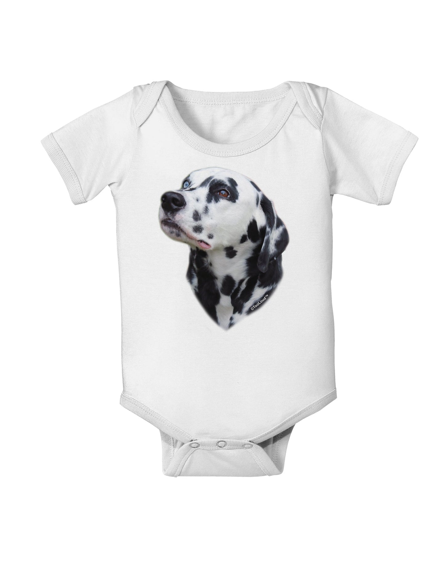 Dalmatian Portrait Baby Romper Bodysuit by TooLoud-Baby Romper-TooLoud-White-06-Months-Davson Sales