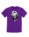 Dalmatian Portrait Childrens Dark T-Shirt by TooLoud-Childrens T-Shirt-TooLoud-Purple-X-Small-Davson Sales