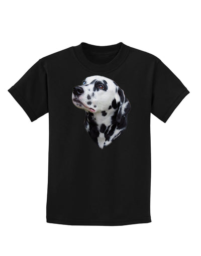 Dalmatian Portrait Childrens Dark T-Shirt by TooLoud-Childrens T-Shirt-TooLoud-Black-X-Small-Davson Sales