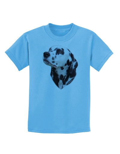 Dalmatian Portrait Childrens T-Shirt by TooLoud-Childrens T-Shirt-TooLoud-Aquatic-Blue-X-Small-Davson Sales