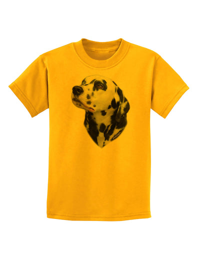 Dalmatian Portrait Childrens T-Shirt by TooLoud-Childrens T-Shirt-TooLoud-Gold-X-Small-Davson Sales