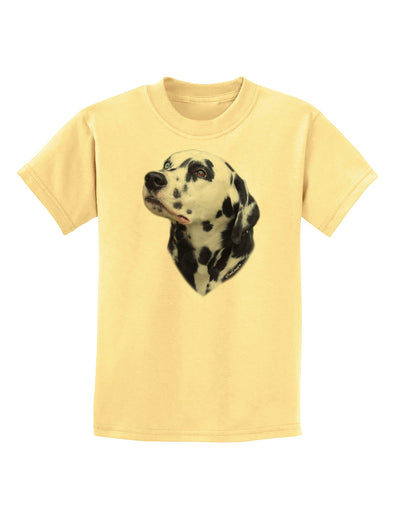 Dalmatian Portrait Childrens T-Shirt by TooLoud-Childrens T-Shirt-TooLoud-Daffodil-Yellow-X-Small-Davson Sales