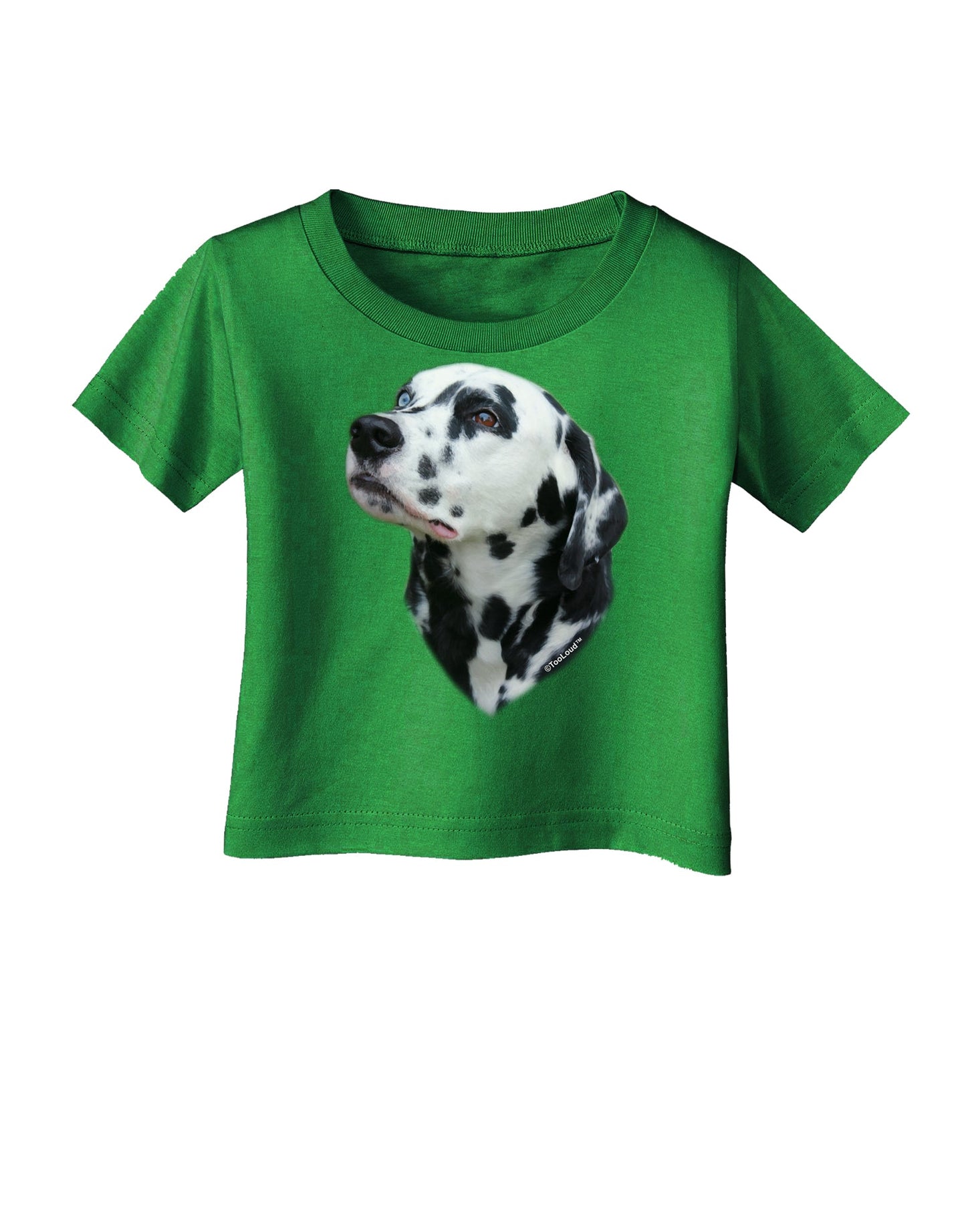 Dalmatian Portrait Infant T-Shirt Dark by TooLoud-Infant T-Shirt-TooLoud-Clover-Green-06-Months-Davson Sales