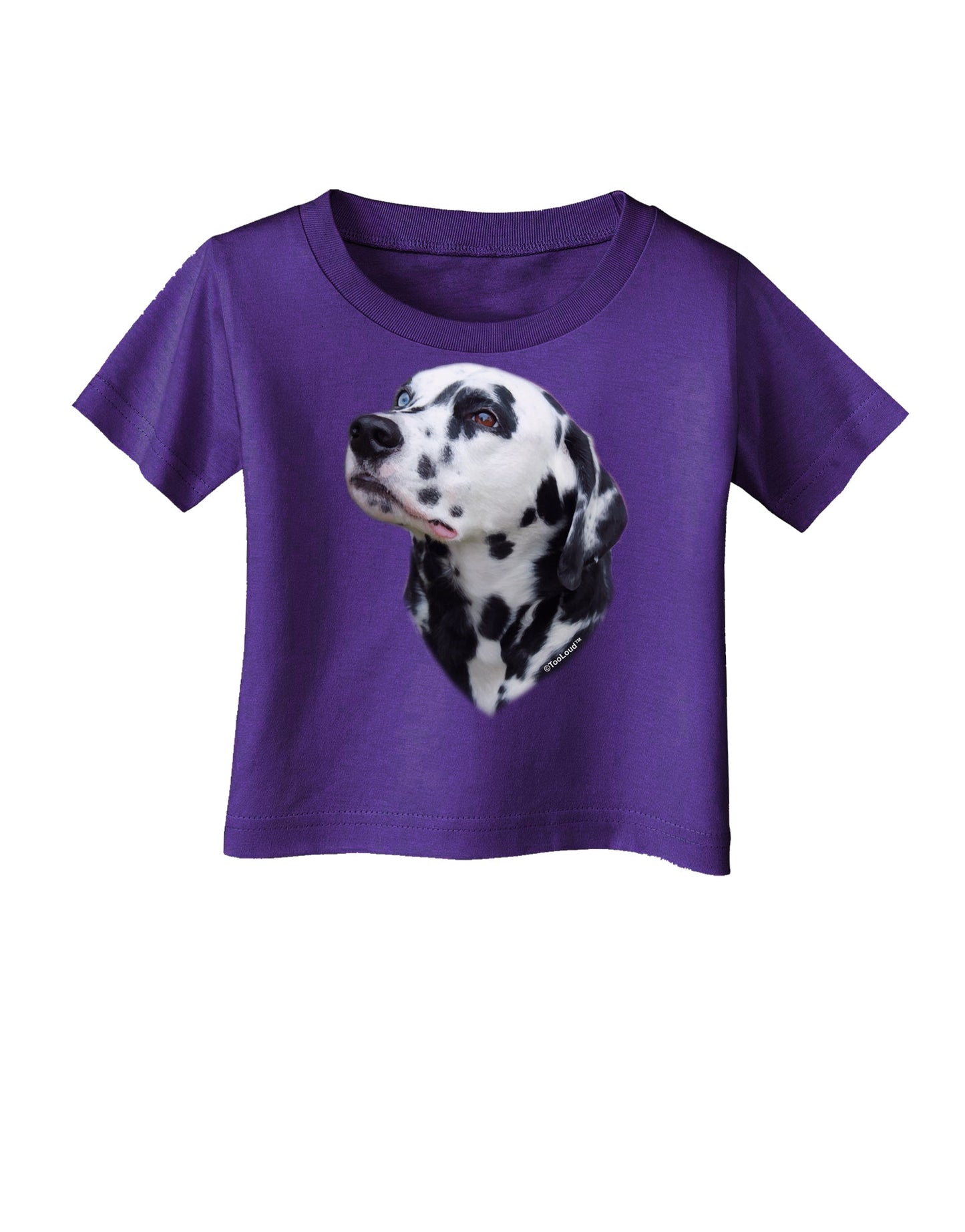 Dalmatian Portrait Infant T-Shirt Dark by TooLoud-Infant T-Shirt-TooLoud-Purple-06-Months-Davson Sales