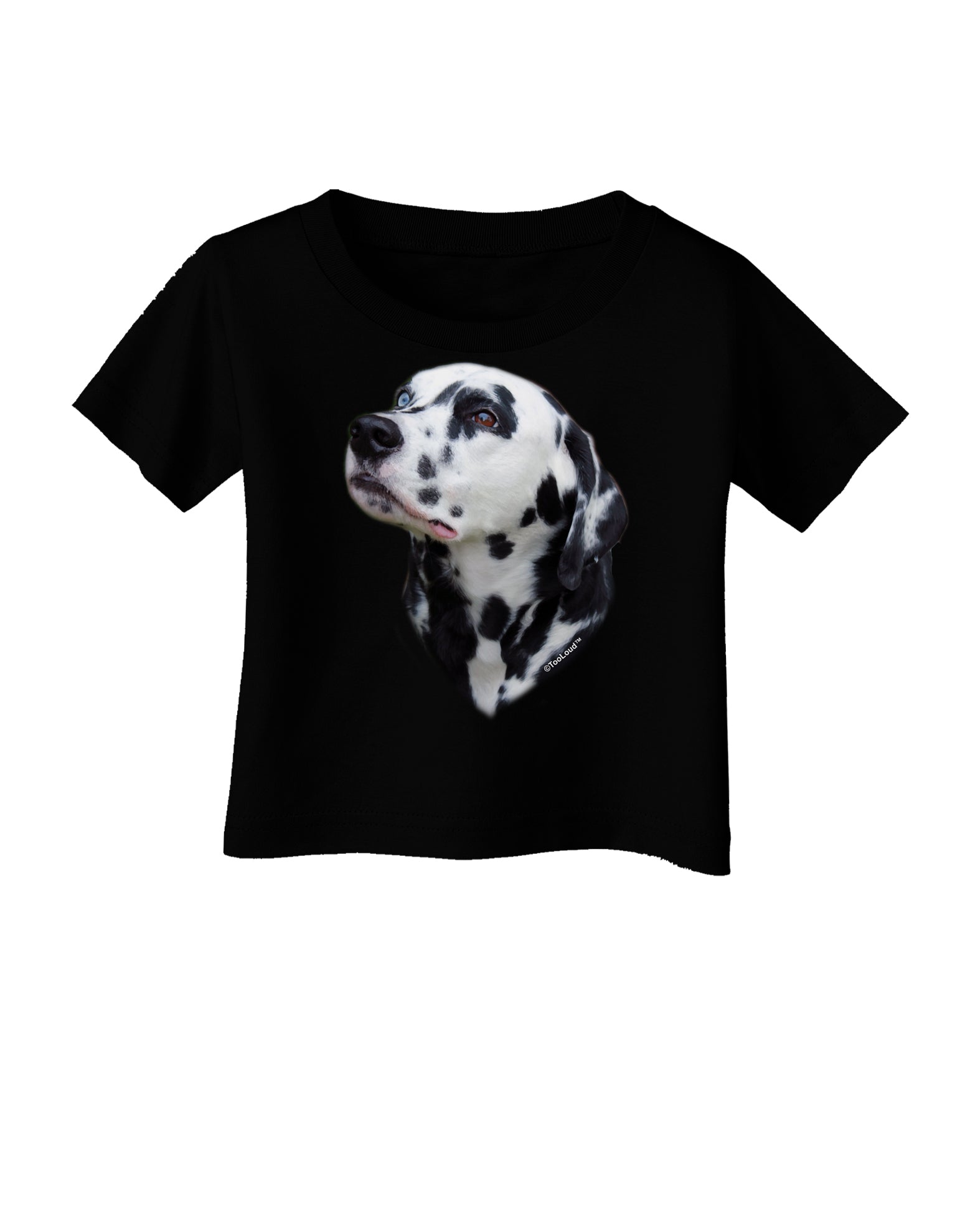Dalmatian Portrait Infant T-Shirt Dark by TooLoud-Infant T-Shirt-TooLoud-Black-06-Months-Davson Sales