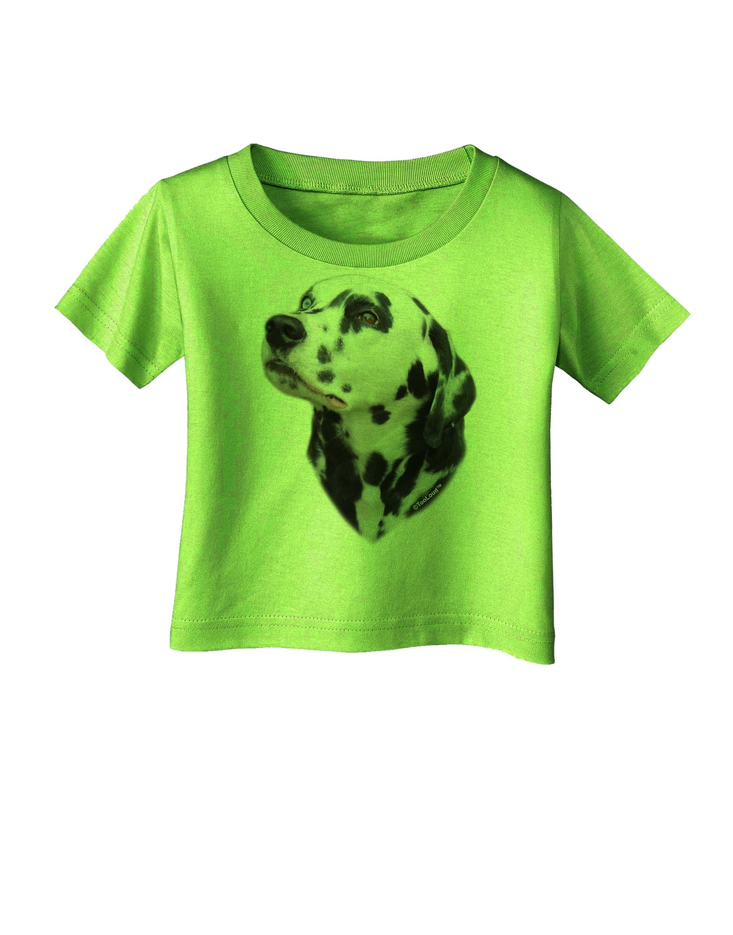 Dalmatian Portrait Infant T-Shirt by TooLoud-Infant T-Shirt-TooLoud-Lime-Green-06-Months-Davson Sales