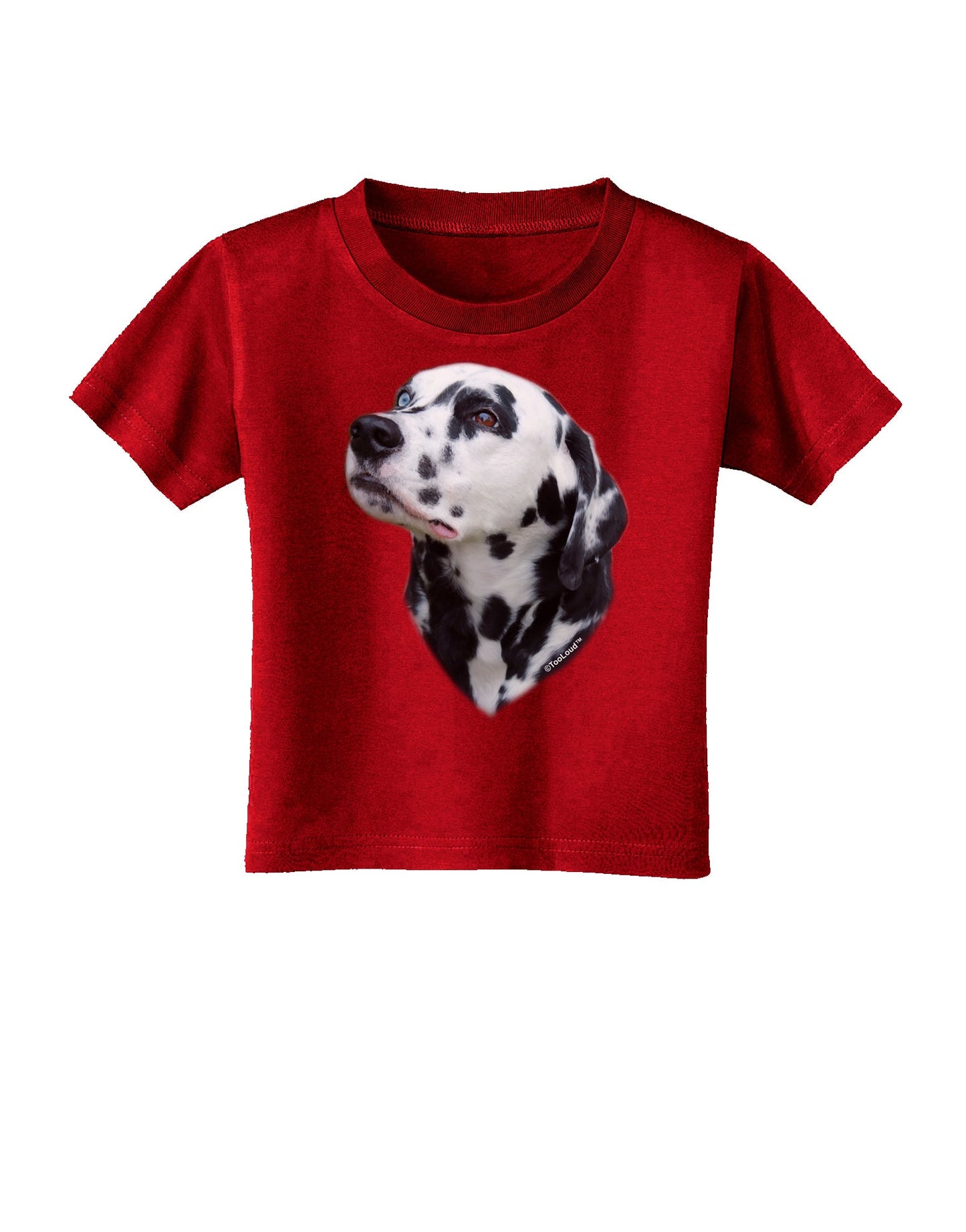 Dalmatian Portrait Toddler T-Shirt Dark by TooLoud-Toddler T-Shirt-TooLoud-Red-2T-Davson Sales