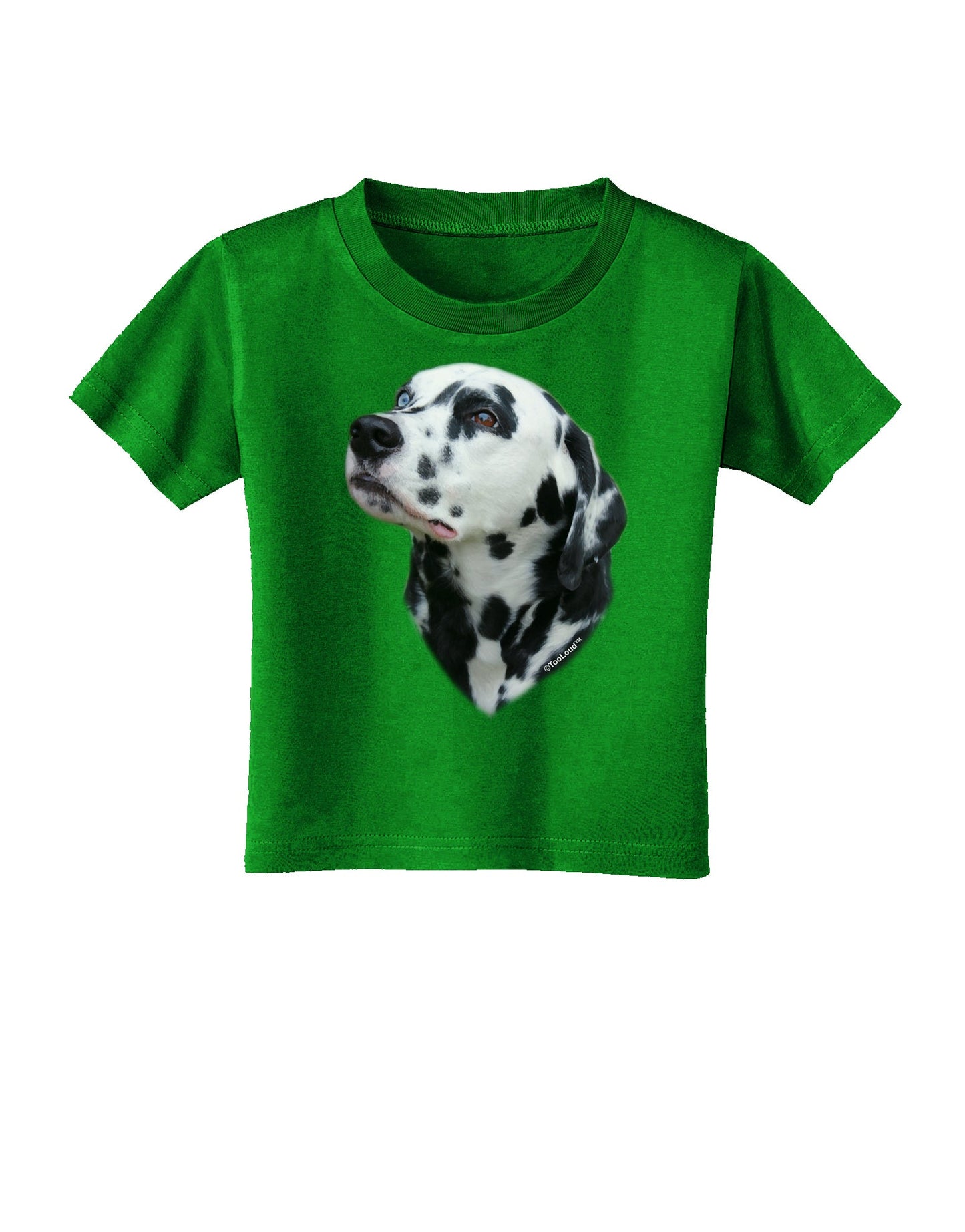 Dalmatian Portrait Toddler T-Shirt Dark by TooLoud-Toddler T-Shirt-TooLoud-Clover-Green-2T-Davson Sales