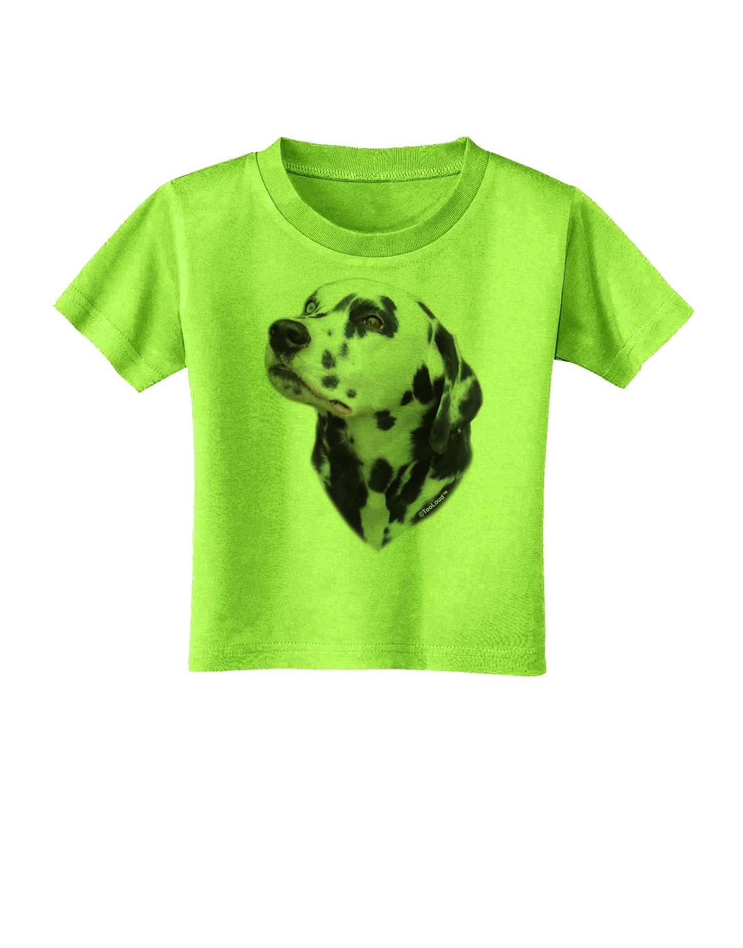 Dalmatian Portrait Toddler T-Shirt by TooLoud-Toddler T-Shirt-TooLoud-Lime-Green-2T-Davson Sales