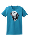 Dalmatian Portrait Womens Dark T-Shirt by TooLoud-Womens T-Shirt-TooLoud-Turquoise-X-Small-Davson Sales