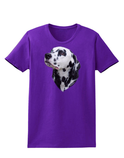 Dalmatian Portrait Womens Dark T-Shirt by TooLoud-Womens T-Shirt-TooLoud-Purple-X-Small-Davson Sales