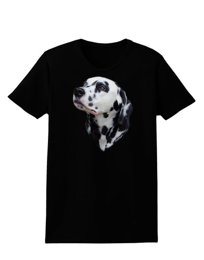 Dalmatian Portrait Womens Dark T-Shirt by TooLoud-Womens T-Shirt-TooLoud-Black-X-Small-Davson Sales