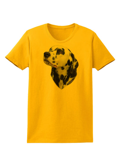 Dalmatian Portrait Womens T-Shirt by TooLoud-Womens T-Shirt-TooLoud-Gold-X-Small-Davson Sales