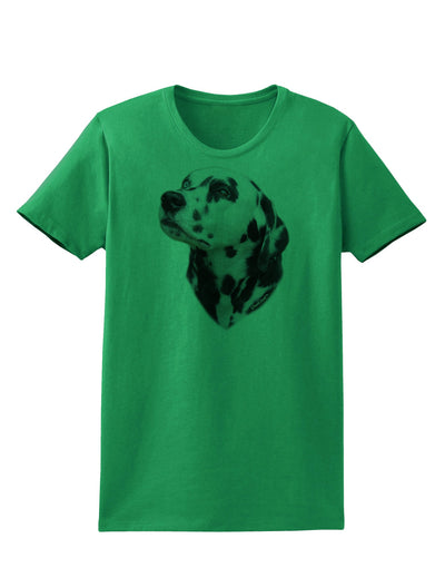 Dalmatian Portrait Womens T-Shirt by TooLoud-Womens T-Shirt-TooLoud-Kelly-Green-X-Small-Davson Sales