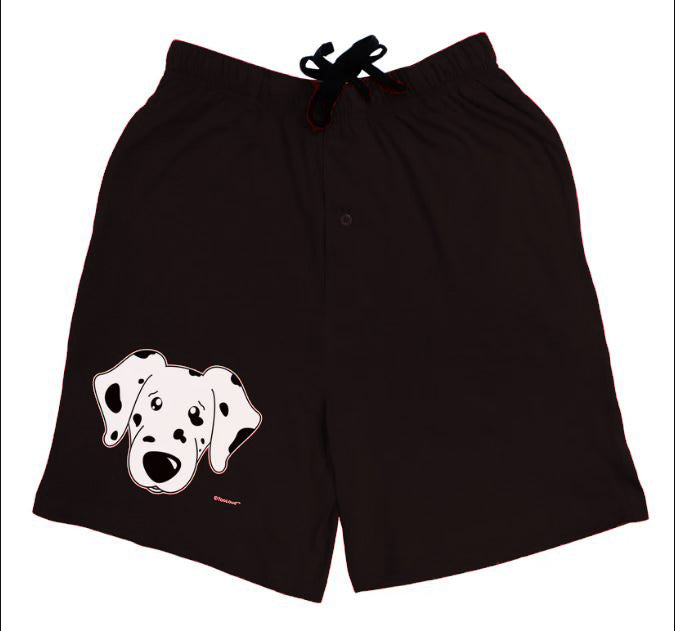 Cute Dalmatian Dog Adult Lounge Shorts - Red or Black by TooLoud