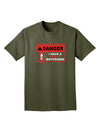 Danger - Crazy Boyfriend Adult Dark T-Shirt-Mens T-Shirt-TooLoud-Military-Green-Small-Davson Sales