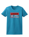 Danger - Crazy Girlfriend Womens Dark T-Shirt-Womens T-Shirt-TooLoud-Turquoise-X-Small-Davson Sales