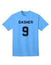 Dasher 9 Adult T-Shirt - Premium Reindeer Jersey-Mens T-shirts-TooLoud-Aquatic-Blue-Small-Davson Sales