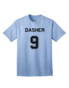 Dasher 9 Adult T-Shirt - Premium Reindeer Jersey-Mens T-shirts-TooLoud-Light-Blue-Small-Davson Sales