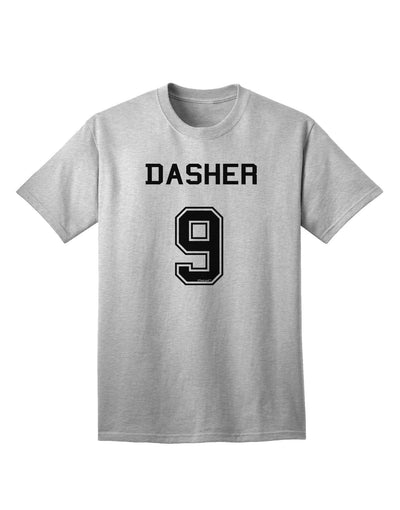 Dasher 9 Adult T-Shirt - Premium Reindeer Jersey-Mens T-shirts-TooLoud-AshGray-Small-Davson Sales