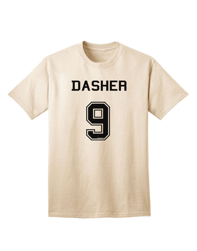 Dasher 9 Adult T-Shirt - Premium Reindeer Jersey-Mens T-shirts-TooLoud-Natural-Small-Davson Sales