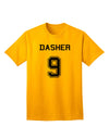 Dasher 9 Adult T-Shirt - Premium Reindeer Jersey-Mens T-shirts-TooLoud-Gold-Small-Davson Sales