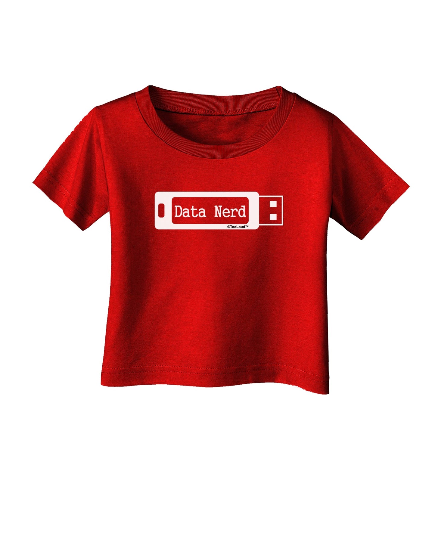 Data Nerd USB Infant T-Shirt Dark by TooLoud-Infant T-Shirt-TooLoud-Red-06-Months-Davson Sales