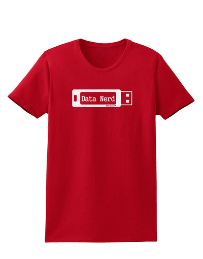 Data Nerd USB Womens Dark T-Shirt by TooLoud-Womens T-Shirt-TooLoud-Red-X-Small-Davson Sales