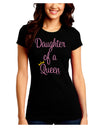 Daughter of a Queen - Matching Mom and Daughter Design Juniors Crew Dark T-Shirt by TooLoud-T-Shirts Juniors Tops-TooLoud-Black-Juniors Fitted Small-Davson Sales