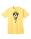 Day of the Dead Collection: Adult T-Shirt Featuring Black and White Mystic Bird Skull Design-Mens T-shirts-TooLoud-Yellow-Small-Davson Sales