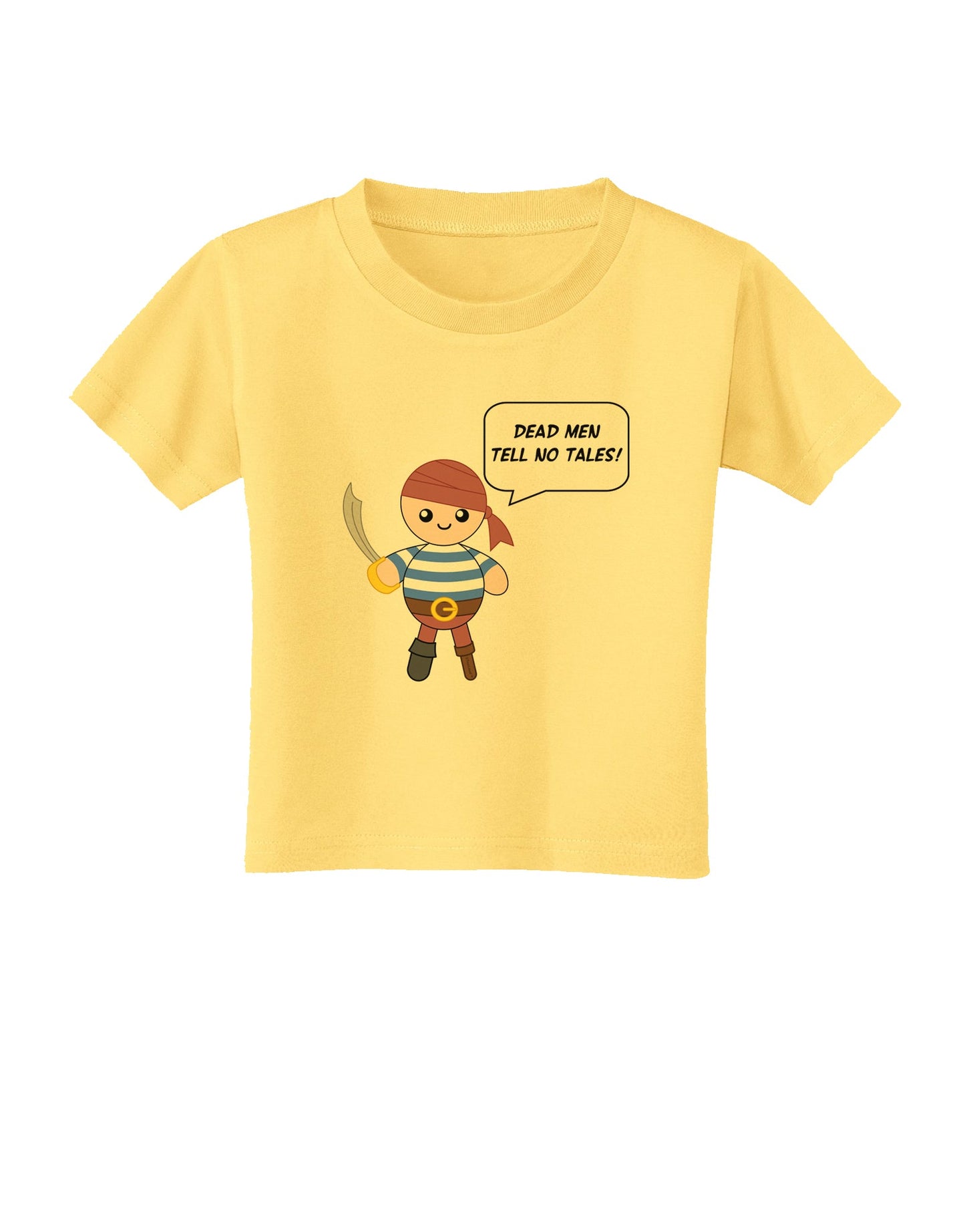 Dead Men Tell No Tales - Petey the Pirate Toddler T-Shirt-Toddler T-Shirt-TooLoud-Daffodil-Yellow-2T-Davson Sales