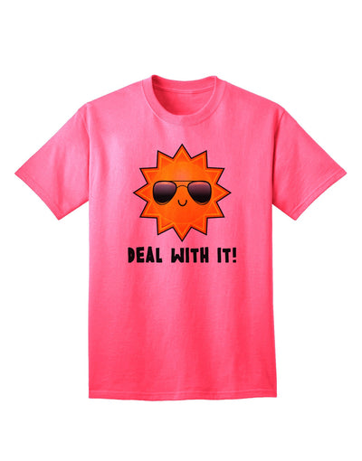 Deal With It - Chic Sun Graphic Adult T-Shirt Collection-Mens T-shirts-TooLoud-Neon-Pink-Small-Davson Sales