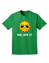 Deal With It Cute Sun Adult Dark T-Shirt-Mens T-Shirt-TooLoud-Kelly-Green-Small-Davson Sales