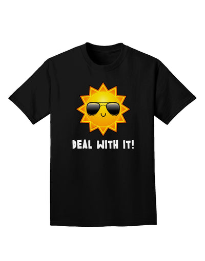 Deal With It Cute Sun Adult Dark T-Shirt-Mens T-Shirt-TooLoud-Black-Small-Davson Sales