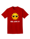 Deal With It Cute Sun Adult Dark T-Shirt-Mens T-Shirt-TooLoud-Red-Small-Davson Sales